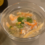 Izakaya Maiko - この日のお通し、カニのスープ？