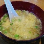 中国家庭料理 大福元 - 白飯に付くスープ