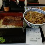 吉野家 - ●うな重 並 1,097円+牛丼 並 426円=1,523円