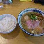 はまんど - 熟醤油ラーメン５８０円＋熟地醤油卵１３０円と地ごはん１２０円　計８３０円也