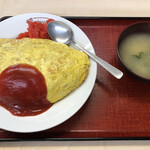 ますや食堂 - オムライス大盛り850円