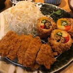 Nadai Tonkatsu Katsukura - 野菜巻きとヒレかつ