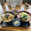 十萬石 - カツ丼セット972円、うどんを大盛り100円