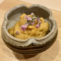 鮨 まるふく - しゃりの北紫雲丹乗せ
