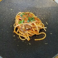 トラットリア ブラチェリア アゴスティーノ!! - パスタ、魚介のトマトソース煮込みスパゲティ