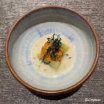 丸新 - 白瓜の摺流しに翡翠茄子にバフン海胆の冷やし鉢