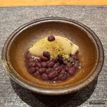 丸新 - 大納言小豆と焙じ茶のアイスクリーム