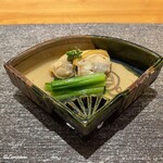 丸新 - 北海浅蜊と浅葱の煮浸し