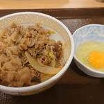すき家 - 牛丼(並) 400円＆たまご 60円