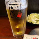 Shinsekai Kushikatsu Ittoku - 生ビール 中ジョッキ 528円。