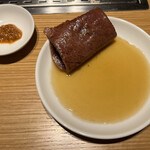 ビーフキッチン - 柚味噌を添えて