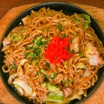 Traditional sauce Yakisoba (stir-fried noodles)