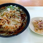 天童製麺 - かきあげそばとゲソ天