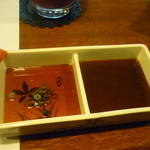 芹 - ポン酢タレ、フルーツタレ