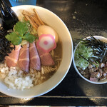 上州濃厚中華蕎麦 はたお商店 - 特製　煮干しそば　雑炊セット