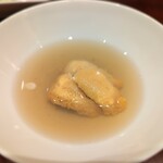 すし 良月 - バフンウニと鮑出汁のいちご煮風