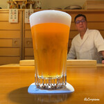 らん亭～ 美日庵 - 生ビールと五十嵐大将(掲載了承済)