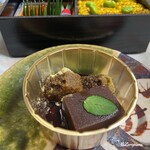 らん亭～ 美日庵 - わらび餅と水羊羹