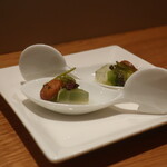 フィエルテ - 黒胡椒、ライムの皮、キウイ、モヒートゼリーのワンスプーン