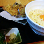 釜玉うどん+鶏天