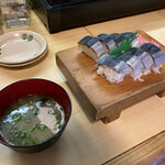 Susami Shokudou - さんま寿司と味噌汁セット