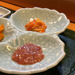 味楽寿司 - 珍味三種