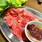 和牛放題の殿堂 宇田川町 肉屋横丁 - ・追加分
            生タン、カイノミ、たわらカルビ、特上カルビ、レバー