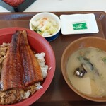 すき家 - うな牛しじみ汁お新香セット1050円