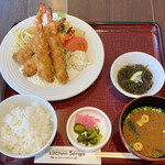 キッチン千賀 - エビフライランチ(¥1210)
