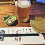 鶏匠舞 佐平 - 生ビールでお疲れ様