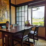 富松うなぎ屋 - 2階席からは外の眺めも。