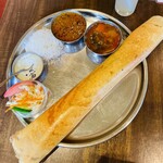 Andhra Dining - ランチ・ドーサ・セット（カレーは羊肉） ¥1,200