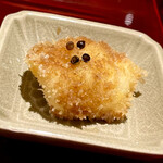 銀座 しのはら - 八寸〜・小皿（鱧カツ）。