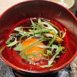 和牛lab K - 卵黄入り割した♪