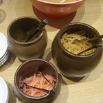 我馬 - 机上のトッピング３点セット