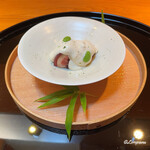 らん亭～ 美日庵 - 冷燻仕立の鮪の生ハムと無花果甘露煮の白和え