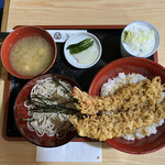 そば染 - 相方①：海老・あなご天丼+蕎麦セット 1,050円税込