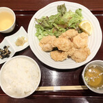 地鶏軍鶏 兼子 - 唐揚げ定食 檸檬 1,000円税込