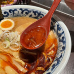 九段 斑鳩 - 辛旨濃厚煮玉子らー麺 900円 