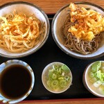 新川うどん店　天ぷらうどん480円と天ぷらそば500円をダブルで食べてみました