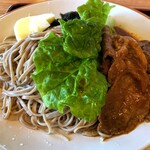 新川うどん店 - 新川うどん店　ある日のスタミナそば900円＋大盛り130円