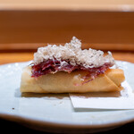 肉割烹 上 - 田村牛ブレザオラ  ゴルゴンゾーラ春巻き サマートリュフ