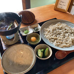 手打ち蕎麦処 龍玄庵 - 鶏汁つけ蕎麦の提供時