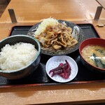 美野里パーキングエリア（上り線）フードコート - しょうが焼き定食