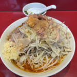 ラーメン二郎 - ラーメン小 800円　SK半分 50円　全マシ