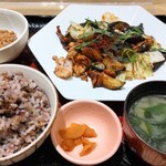 大戸屋 - 茄子と豚のコク味噌炒め定食 ¥920 納豆 ¥90