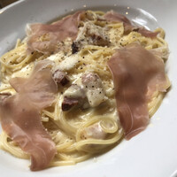 Tavernetta Salvatore 仙台 - 生ハムとベーコンのカルボナーラ(2022.07)