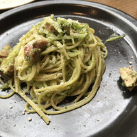 Tavernetta Salvatore 仙台 - バジルとソーセージのスパゲッティ(2022.07)