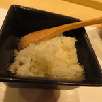 鮨 福原 - デザートのゆずシャーベット