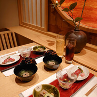 神戸牛 しゃぶしゃぶ おもき 離れ 銀座店 - 神戸牛出汁スープ/神戸牛自家製コンビーフ/神戸牛焚き芽ひじき